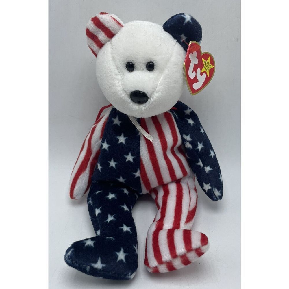 Ty Beanie Babies Spangle the Patriotic Bear 1999 #2